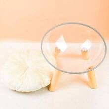 Cama para Gato Cpsula Nave Espacial, Cama para Gato Tazn Nido Transparente con Cojn, Cpsula Acrlica Nido Transparente, Cama Semicircular Elevada de Madera para Gato - inicial - Ver 6