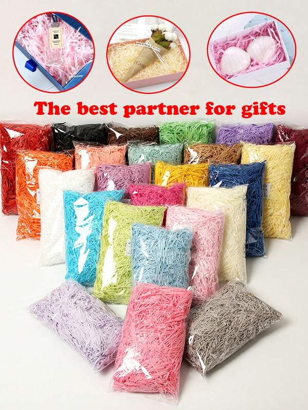 1 Packung mit 5g / 20g, farbiges zerknittertes Papierstreifen, geeignet für DIY Geschenkboxverpackung, Hochzeit, Valentinstag Geschenke, Ostergeschenke, Geburtstagsdekoration