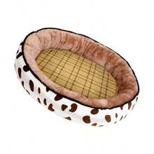 Cama para Gato y Perro Colchn para Mascotas de Verano Diseo de Vaca S para Perros Pequeos y Gatos de Limpiar y Porttil - Blanco - Ver 2