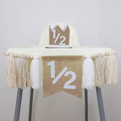 لافتة كرسي عالي لحفلة نصف عيد الميلاد، تاج تاج نصف عيد الميلاد، ديكورات حفلة طفل عمر 6 أشهر، دعائم صور بيضاء لحفلة استحمام الطفل، هدايا لضيوف حفلة استحمام الطفل، كشف نوع الجنين، حفلة استحمام الطفل، هدايا صغيرة، أم صبي، الحمل، حفلة عروس، عيد ميلاد أول، عيد ميلاد أول، ضروريات الطفل، وردي، إعلان عن الطفل، إعلان الحمل