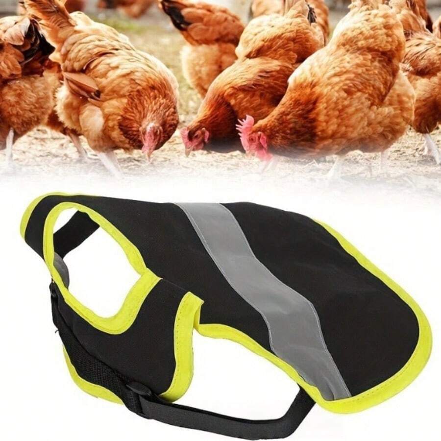 1 pieza Delantal reflectante de para pollo mascota - Alta luminosidad reflectante por la noche, protección de plumas, viaje talla grande para aves de corral