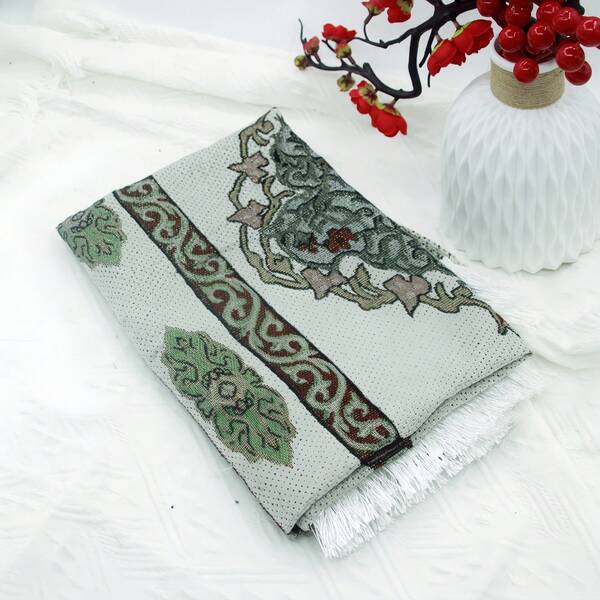 Tappeto in cotone e seta goffrata dorata 70*110cm, tappeto rotondo a palla