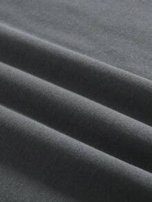 K-GLORY 男士休闲百搭扑克元素印花杏色圆领卫衣 - 深灰色 - 查看 7