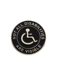 1pc Not All Disabilities Are Visible Enamel Pin Chronic Illness Disability Awareness Brooch Lapel Backpack Badge Jewelry Accessories