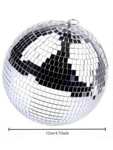1Pc Halloween Holiday Decor Ball Disco Mirror Ball Multi-Size Cool And Fun Silver Hanging Party Disco Ball - Large Party Decoration Party Design Mirror Ball Hanging Disco Lighting Ball Suitable For DJ Clubs, Stage Bars, Parties, Weddings, Holiday Decorations Disco Ball