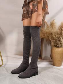 2025 Autumn/Winter New Over-The-Knee Boots, Women's Long Boots, Knight Boots, Boots, Elastic High Tube Boots