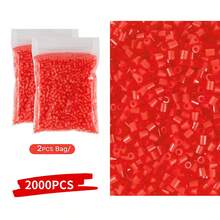 1000/2000/5000 hạt nhựa nhỏ 2.6mm, hạt ghép hình pixel, hạt sắt nung chảy, hạt trang trí DIY chất lượng cao, quà tặng thủ công. - Đậu - Xem 41