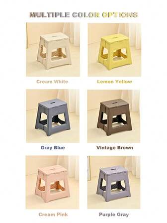 1 pieza Taburete plegable ultraligero y ajustable - Resistente, perfecto para el hogar, la cocina, el baño, la pesca y las aventuras al aire libre - Antideslizante, fácil de guardar, con una huella pequeña