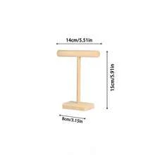 Jewelry Display Stand, Necklace Bracelet Holder Organizer, Minimalist Cylindrical Wooden Rack