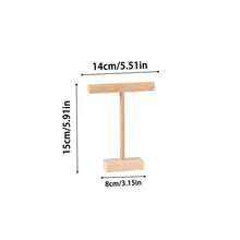 Jewelry Display Stand, Necklace Bracelet Holder Organizer, Minimalist Cylindrical Wooden Rack