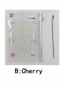 1pc Romantic Butterfly & Snowflake Design PVC Zipper Bag, 3 Inch Instant Photo/ID Card Holder, Idol Fan Collection Display Storage Pouch