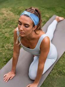 1 pieza Diadema ancha de estilo bohemio para mujer, turbante extra grande, diadema para hacer ejercicio, diadema de moda para yoga, accesorios para el cabello grueso y retorcido, pañuelos para mujer