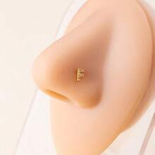 1 buc. Cercei nas piercing, eleganti și rafinați, personalizați, mici, cupru, zirconiu, 26 alfabet, pentru cupluri, unisex, bijuterii pentru corp, cadou potrivit pentru întâlniri zilnice, petreceri, sărbători, cadouri, vacanțe, purtare, bijuterii nas piercing.