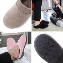 Isotoner Women's Terry And Satin Slip On Cushioned Slipper With Memory Foam For Indoor Outdoor Comfort Flat Sandalsgift - Đen+5.5-6 - Xem 5
