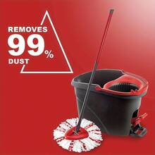 Cabeça de Reposição de Esfregão Giratório, Cabeça de Esfregão Tuoba que Pode Girar, Cabeça de Esfregão Giratório, Peças de Reposição da Cabeça de Esfregão Giratório, Efeito de Limpeza Aumentado em 40%, Toque Profundo e Remoção de Cabelos/Migalhas/Poeira, Pode Ser Lavado à Máquina e Fácil de Instalar, Limpeza Eficiente, Estrutura Resistente, Durável