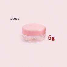 20/10/5/1pc 5g Travel Bottle, Travel Container Suitable For Face Cream, Leak Proof Reusable Travel Accessories, Lotion Cosmetics Bottle With Cover, Suitable For Body Cream - Pink - View 11