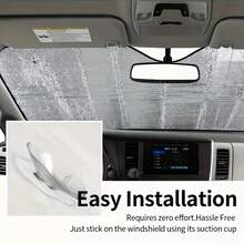 Tấm che nắng kính chắn gió ô tô gấp gọn, một phụ kiện mùa hè thú vị, bảo vệ xe khỏi tia UV và nhiệt độ cao, giữ xe mát mẻ và làm cho xe của bạn trông thú vị hơn. Phù hợp với hầu hết các loại xe Sedan và SUV cỡ nhỏ. Tấm che nắng ô tô có kích thước (140cm x 70cm) - Nhiều màu - Xem 12