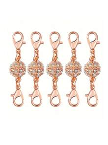 Magnetic Convertible Clasps - Easy-To-Use Lobster Clasp Magnets For Jewelry Making, Necklace And Bracelet Chain Extension, Adjustable Closure With Strong Grip, DIY Jewelry Repair And Replacement - Spherical Diamond Magnetic Buckle - View 15