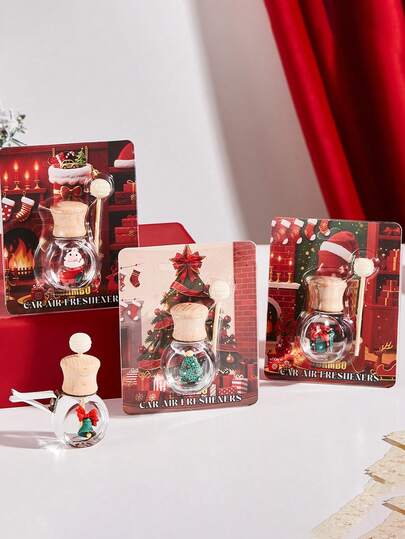 1ชิ้น FORMBO จี้ห้อยน้ำหอมปรับอากาศในรถยนต์, น้ำหอมปรับอากาศในรถยนต์รุ่นลิมิเต็ดอิดิชั่นคริสต์มาส 10มล. - เหมาะสำหรับใช้ในชีวิตประจำวัน, การเดินทาง, สิ่งจำเป็นสำหรับฤดูร้อน, ของขวัญสำหรับผู้หญิง, ที่กระจายกลิ่นน้ำหอมปรับอากาศในรถยนต์น่ารัก