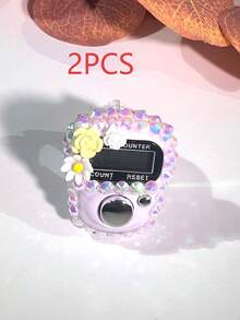 New Rhinestone Decorated Digital Counter, Electronic Counter For Middle East & Arabic, Convenient Display Ring Counter For Stress Relief, Suitable For Prayer Counting, Activity Tracking, Holiday Gifts
