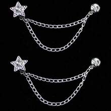 2 件可调节磁性裤夹和袖口夹，适用于薄型衣物，可拆卸下摆夹，适用于裤子和 T 恤，强力磁性夹扣 - 彩色 - 查看 14