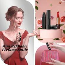 1pc Redesigned Perfume Spray Bottle, Portable Perfume Refillable Atomizer, Bottom Fill Mini Spray Travel Perfume Bottle, Pump Fills Directly From The Bottom Without Removing The Cap, 100% Pure Glass Inner Bottle, With A Visible Window So You Can Easily Know How Much Perfume Is Left, Available In 5ml / 8ml /10ml