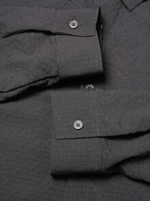 Men's Solid Color Grid Pattern Business Casual Cardigan, Fashionable Minimalist Stylish Knit Jacket With Button, Long Sleeve Lapel Collar, Suitable For Spring And Autumn