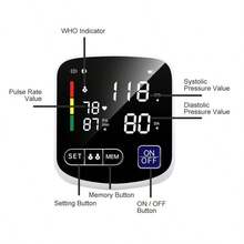 Español Monitor Presion Arterial Digital Lcd Para Brazo Intellective Carga USB - Negro - Ver 9