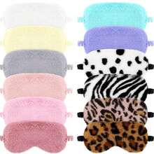 1pc/4pcs Sleeping Mask Sleeping Blindfold Soft Plush Eye Masks Cute Love Cloud Eye Cover Plush Mask Eyepatch Nap Health Eye Cover,Silk Furry Sleep Masks Comfortable Blindfold Eye Cover Colorful Satin Night Eyeshade Cover