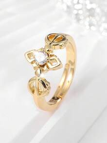 1pc Fashionable Baroque Style Adjustable Ring For Women's Daily Wear