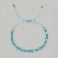 1 pieza/Bohemio/Nuevo Chino/Pulsera con cuentas de cristal y doradas, Pulsera de la suerte/Representa dinero y prosperidad, Adecuado tanto para hombres como para mujeres, Apropiado para diversas ocasiones, Regalo para amigos y familiares