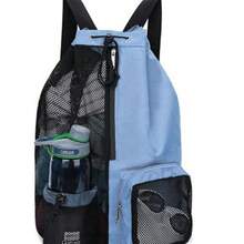 Travel Exercise Lightweight New Swimming Bag Mesh Drawstring Backpack With Wet Bag Beach Backpack Gym Exercise Equipment Bag With Large Capacity Sports Fitness Dry Wet Separation Mesh Drawstring ﻿ - Multicolor - View 13