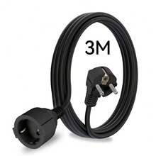 CILIA 1pc Schuko Extension Cord With 1 Socket (3m/5m/10m) - PVC - EU Power Cable - EU E Type Plug(220-240V) - View 8