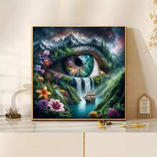 Tranh đính đá 5D phong cảnh mắt khủng long thủ công, tranh khảm kim cương nhân tạo hình tròn và vuông, trang trí tường phòng làm việc tại nhà, quà tặng ngày lễ - Nhiều màu - Xem 3