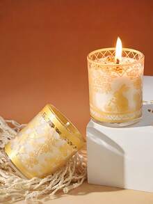 1 pièce Tasse à encens parfumée à la fleur d'osmanthus avec lapin de la mi-automne / Tasse à bougie / Cire végétale / Usage domestique / Parfum sans fumée / Bougie DIY / Cadeau / Mi-automne / Décoration de fête pour Nouvel An / Bougie parfumée pour Nouvel An / Souvenir / Convient comme cadeau pour la famille et les amis / Bougie d'aromathérapie / Convient pour l'anniversaire, la Saint-Valentin ou la Fête des Mères / Nouvel An