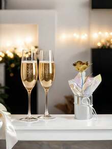 1 套人造玫瑰花束，带包装，假玫瑰镀金激光，适合生日或周年纪念礼物、母亲节、情人节礼物、婚礼纪念品和节日派对家居餐桌装饰礼物 - 彩色 - 查看 6