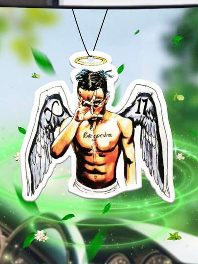 Tableta de aroma de coche con diseño de personaje de anime de XXX Temptation/Dogg Hip Hop, Aroma de firma de hotel intercontinental de 5 estrellas "Frescura" Ambientador de coche de larga duración - Adorno colgante de papel aromático, sin alcohol, apto para espejo retrovisor y rejilla de ventilación