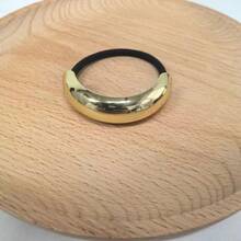 1/3pcs Gold Metal Headband, Elegant, Versatile, Elastic Ponytail Holder Hair Accessory For Women ,Ponytail Holders ,Hair Elastics ,Hair Rubber Bands ,Scrunchies ,Hair Rope ,Elastic Hair Tie