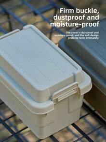 1pc (Random Color) Outdoor Camping Mini Storage Box, Desktop Condiment Bottle Jar Organizer, Travel BBQ Camping Small Tool Sundries Box