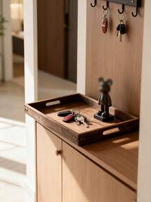 1 pieza Organizador de escritorio de oficina apilable - Joyero y organizador para llaves, controles remotos, anillos, aretes | Caja de almacenamiento elegante para artículos pequeños, velas, accesorios decorativos, adecuado para sala de estar, comedor, cocina, dormitorio