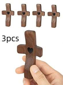 10个/20个/5个/1个装基督教木制十字架装饰品，优雅祈祷舒适手持木制十字架，适合家居和办公室装饰，是派对、生日、毕业典礼的绝佳创意装饰礼物，手工艺术手持十字架礼物，鼓励十字架礼物，家居装饰，圣诞装饰，房间装饰，圣诞节冬季圣诞装饰，家居圣诞礼物，圣诞装饰