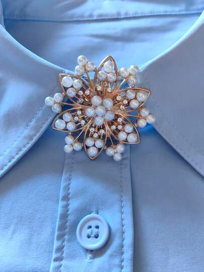 1 Stück elegante Blumen Knopfabdeckungen, Hemd Knopfabdeckungen zum Aufclipsen, Mode Kristall Manschettenknöpfe Abdeckung, geeignet für Smoking und Hochzeitskleider Dekoration