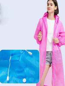 1 chiếc áo mưa có mũ chất lượng cao dành cho người lớn, chống gió, chống thấm nước, chất liệu EVA, áo mưa liền thân một mảnh, thời trang, nhẹ, mở phía trước, thích hợp cho du lịch, đạp xe ngoài trời, leo núi và các hoạt động khác, áo mưa nữ người lớn tiện dụng, đồ dùng học tập, áo khoác chống thấm nước giữ ấm cho nữ, quà tặng ngày lễ tình bạn, quà tặng cho cún cưng - Nhiều màu - Xem 8