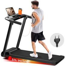 Fitness Folding Treadmill With Incline, Electric Treadmill For Home Exercise, 3.0 Horsepower Quiet Brushless Treadmill, 6.2 MPH, 300 Lbs,With A Handle ,Portable Small Treadmills For Home And Office,Cup Holder, LED Display And 12 Preset Programs - 查看 2