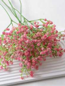 3 piezas de Flores artificiales de Gypsophila rosa - Ramo de Flor de Bebé a granel con múltiples ramas para decoración de bodas, centros de mesa para despedida de soltera, arreglos florales DIY, decoración de mesa del hogar, relleno de jarrones, regalo del Día de San Valentín, decoración de fiesta de jardín, perfecta para decoración navideña, suministros para fiestas de Navidad y Año Nuevo - Rosa - Ver 10