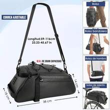 Bolsa Trasera para Bicicleta, Alforja Mochila Impermeable Reflectante para Parrilla de Bicicleta Ciclismo, Bolsa de Transporte para Maletero de Bicicleta Accesorios para Bicicleta (12L) - 9,5 litros - Ver 6