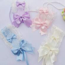 【Lolita風格】可愛裝飾髮箍，甜美時尚髮飾，原創手工Lolita頭飾，適用於假日、聖誕節、萬聖節、新年派對、角色扮演服裝，適合日常出遊（後方髮夾固定） - 彩色 - 查看 6