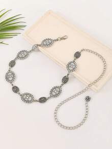 1pc Vintage Embossed Waist Belt For Women, Spring/Summer Summer, School Fall, Autumn, Halloween