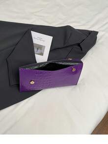 Small Envelope Bag, Unique Design Women Handbag , Purple - Purple - View 11