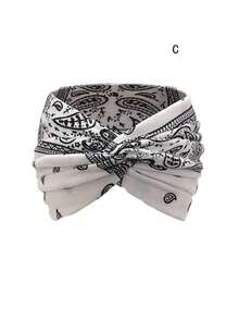 1 pieza Diadema ancha de estilo bohemio para mujer, turbante extra grande, diadema para hacer ejercicio, diadema de moda para yoga, accesorios para el cabello grueso y retorcido, pañuelos para mujer